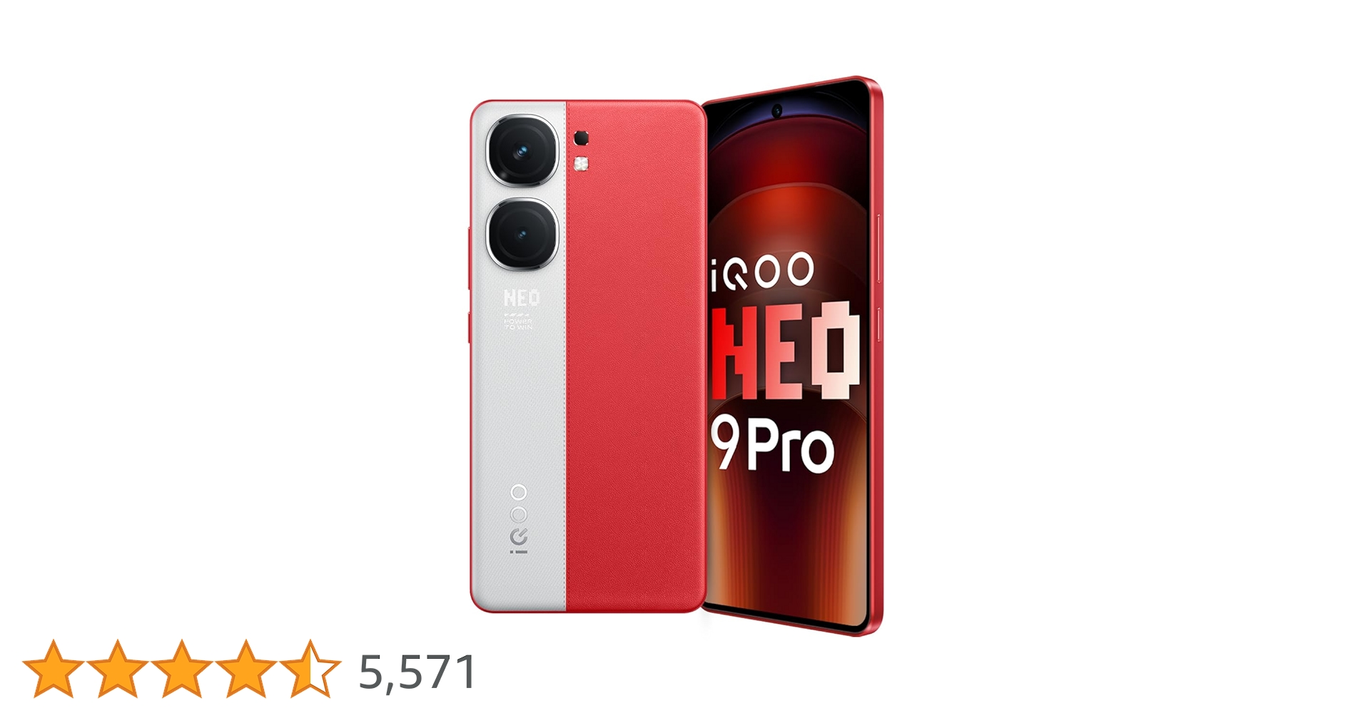 iQOO Neo9 Pro 5G (Fiery Red, 12GB RAM, 256GB Storage) | Snapdragon