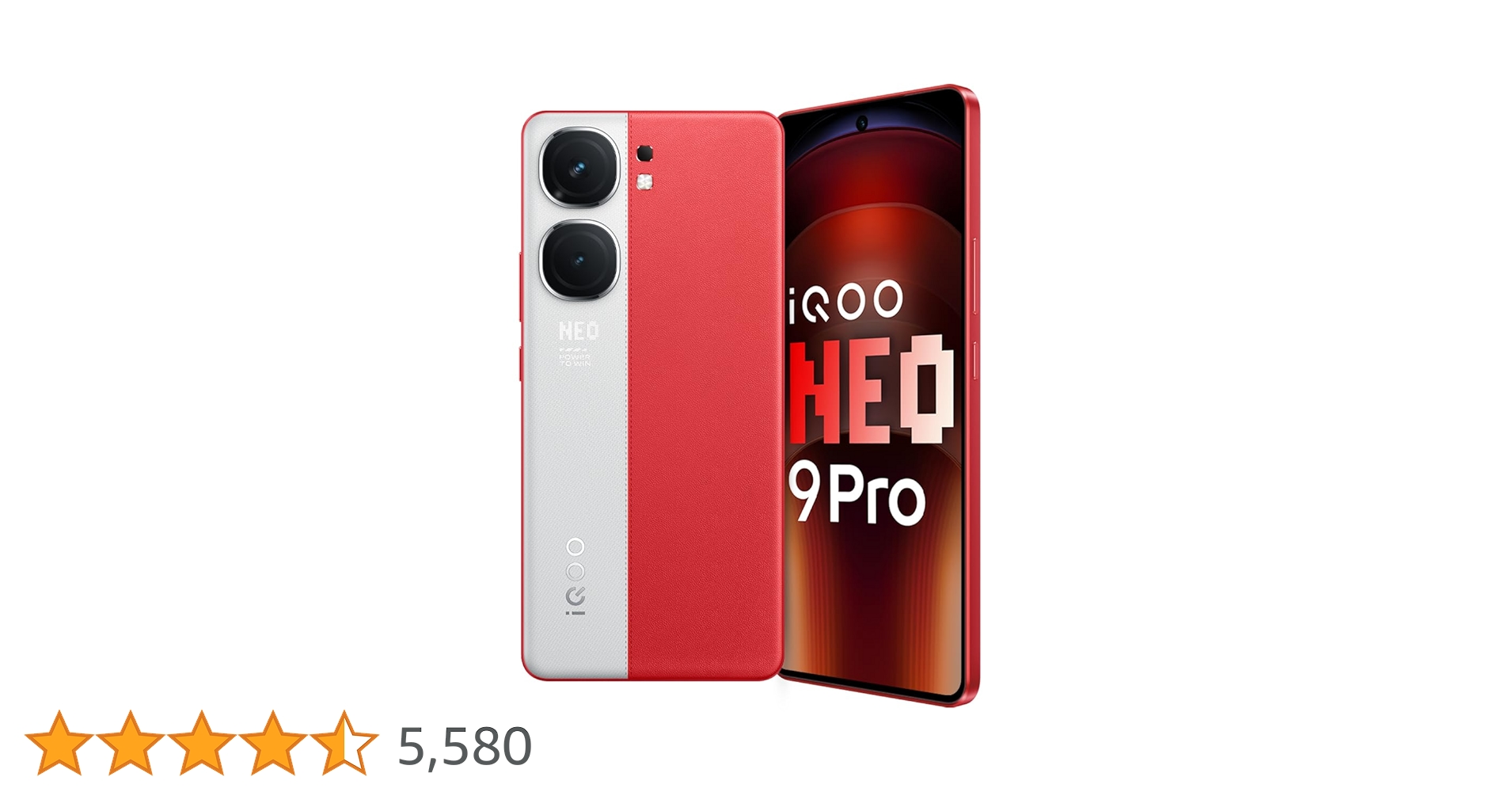 iQOO Neo9 Pro 5G (Fiery Red, 8GB RAM, 256GB Storage) | Snapdragon