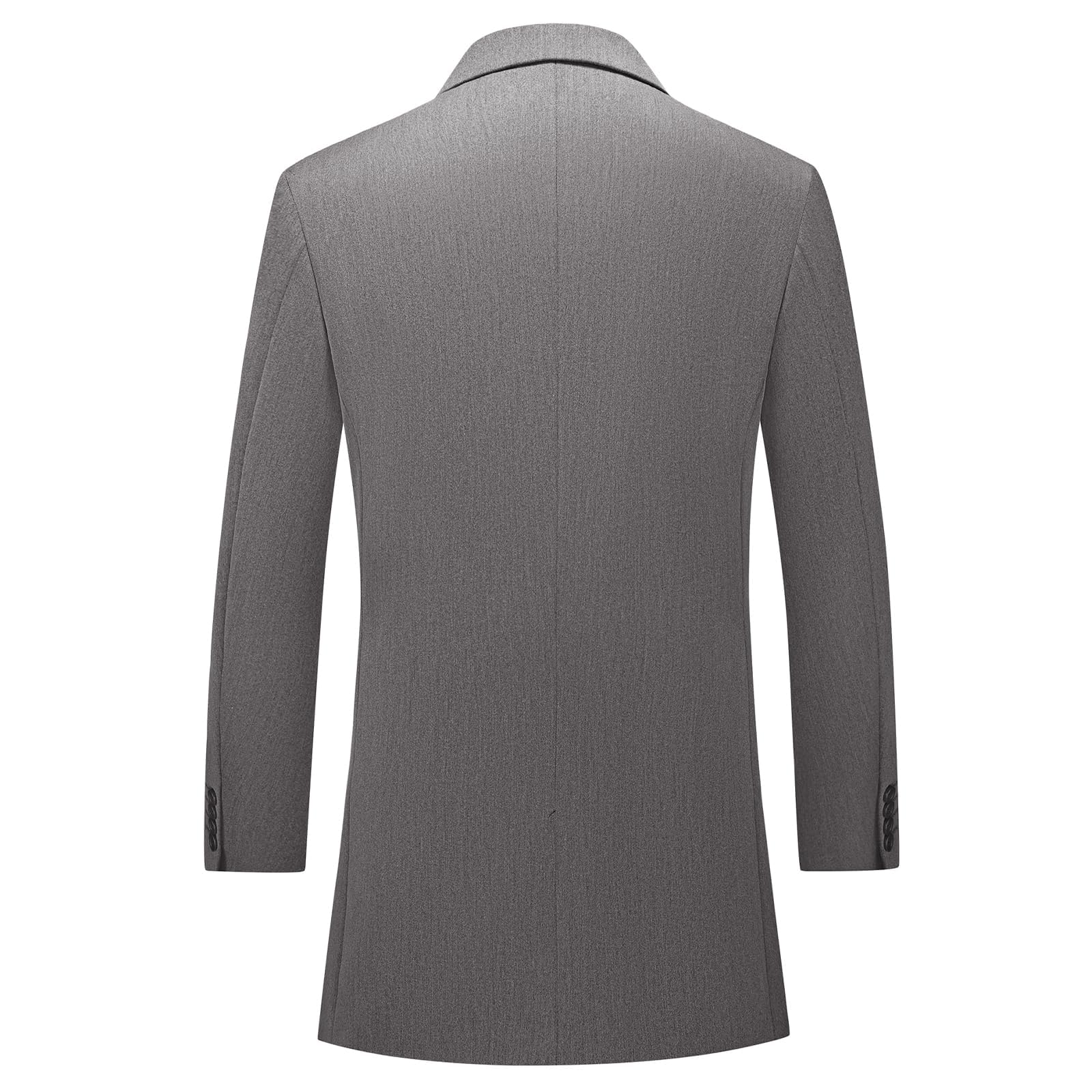 Chaqueta de dos botones para hombre, resistente al agua, de longitud media, informal, para negocios, trabajo, uso diario
