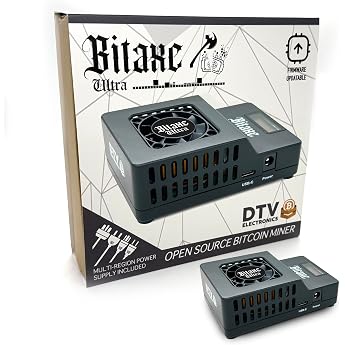 DTV ELECTRONICS Bitaxe Ultra Bitcoin Miner BM1366 ASIC 500 GH/s