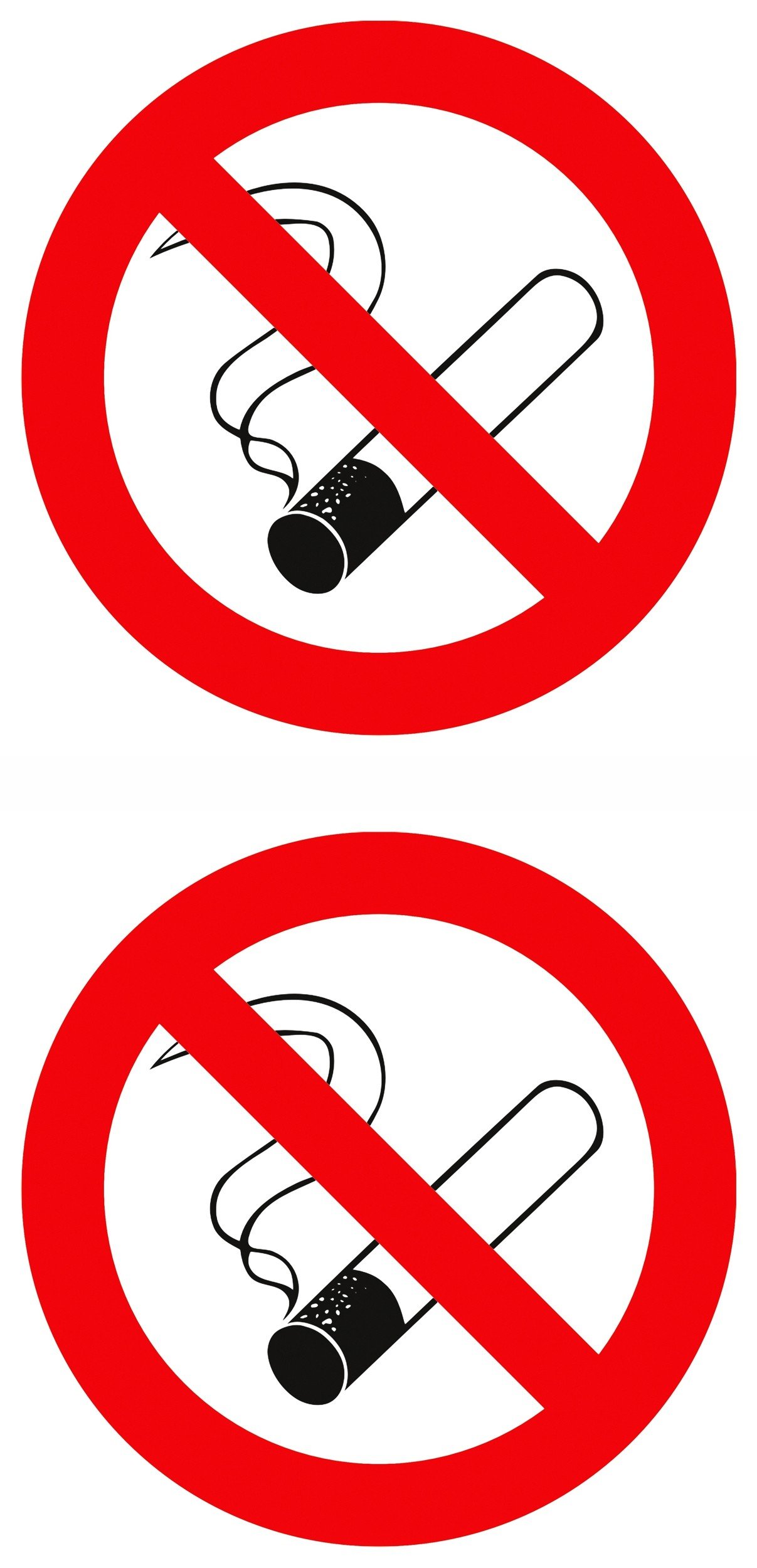 Sticker Smoke ban Dimension Set of 2 Ø Each 25 mm