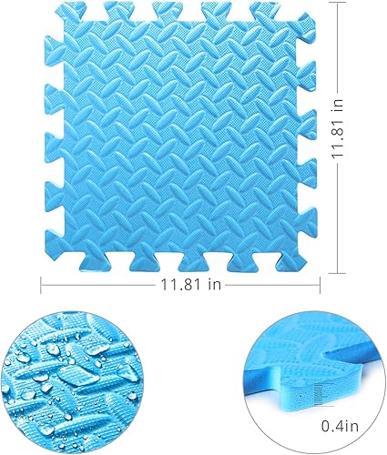 Miniatura 7 de Tapete de juego de espuma para bebé, tapete de juego suave y no tóxico, tapete de piso entrelazado, tapete de espuma de color sólido, tapete de