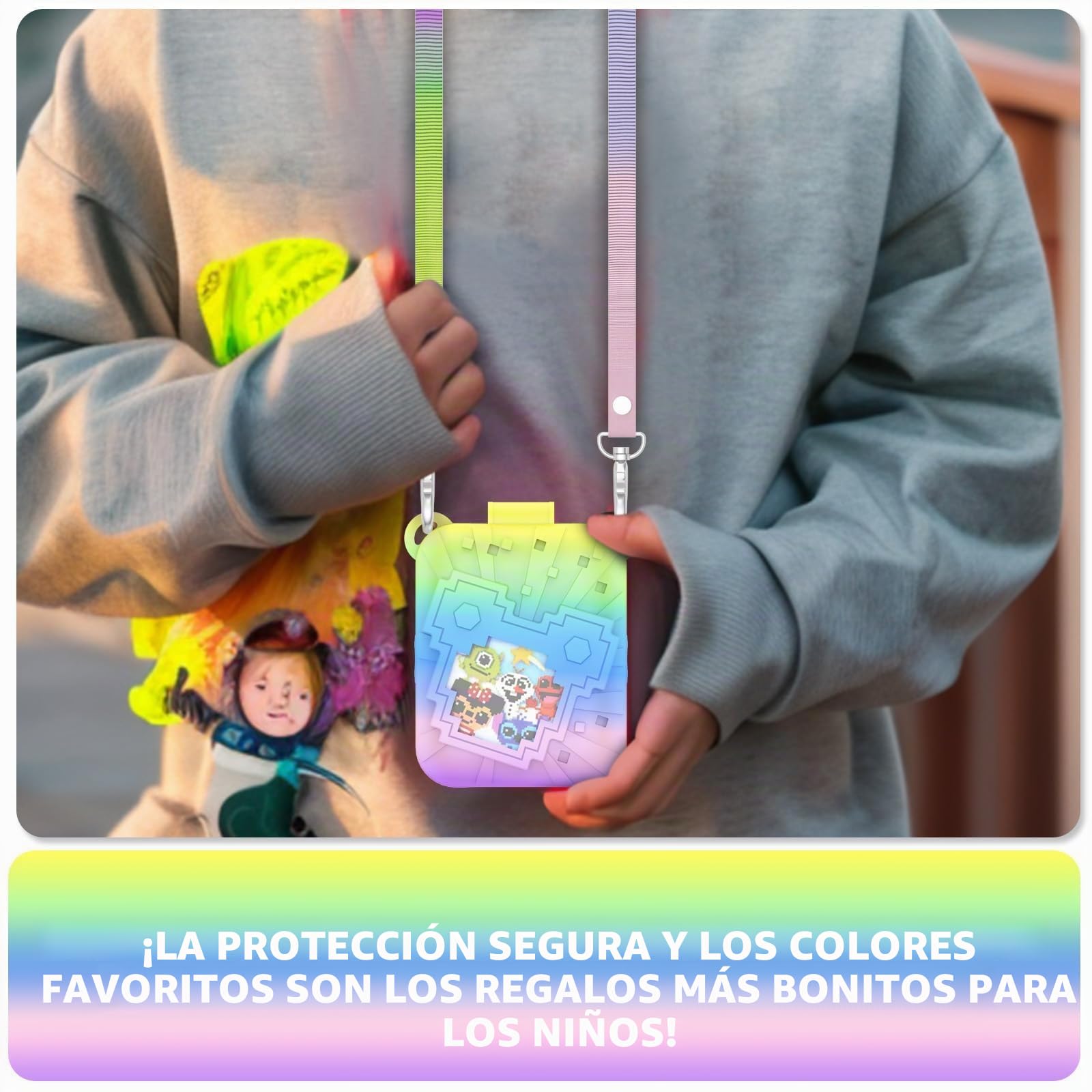 Funda de silicona para Bitzee Disney Interactive Toy anticaídas, correa y durabilidad para tu juguete interactivo Bitzee Disney (colorido)