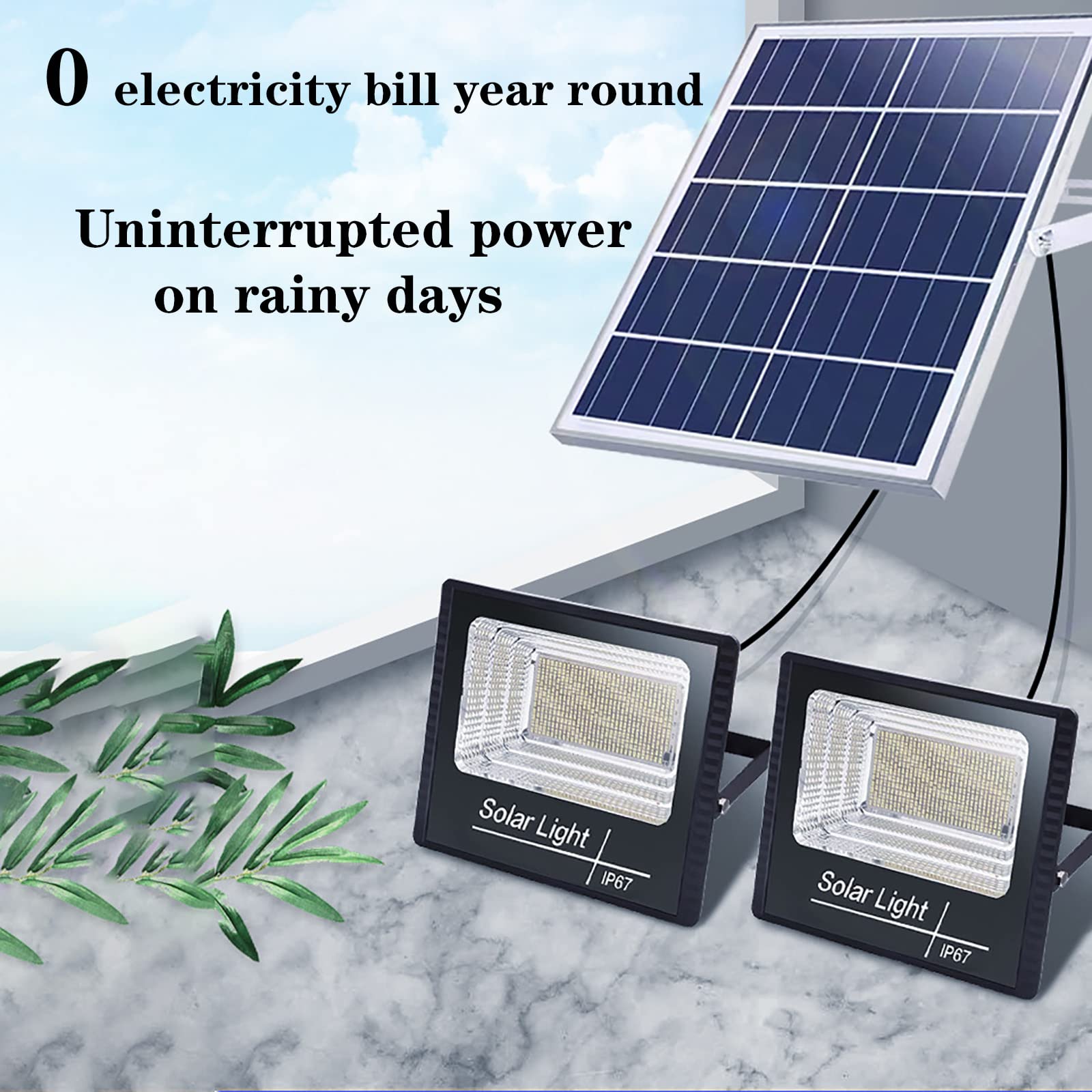 Luci di Sicurezza Solari 200W 300W 400W 800W, Luci di Inondazione Solari per Esterni 212-922 Perline per Lampade Ad Alta Luminosità Ip67 Impermeabili, Faretti Solari 3000,