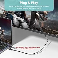 Vista 8 de Adaptador HDMI a DisplayPort (4K 60Hz, 1080p 120Hz) Uni-Direccional Solo, Convertidor HDMI (Fuente) a DP (Pantalla) Macho a Hembra para Laptop, AMD