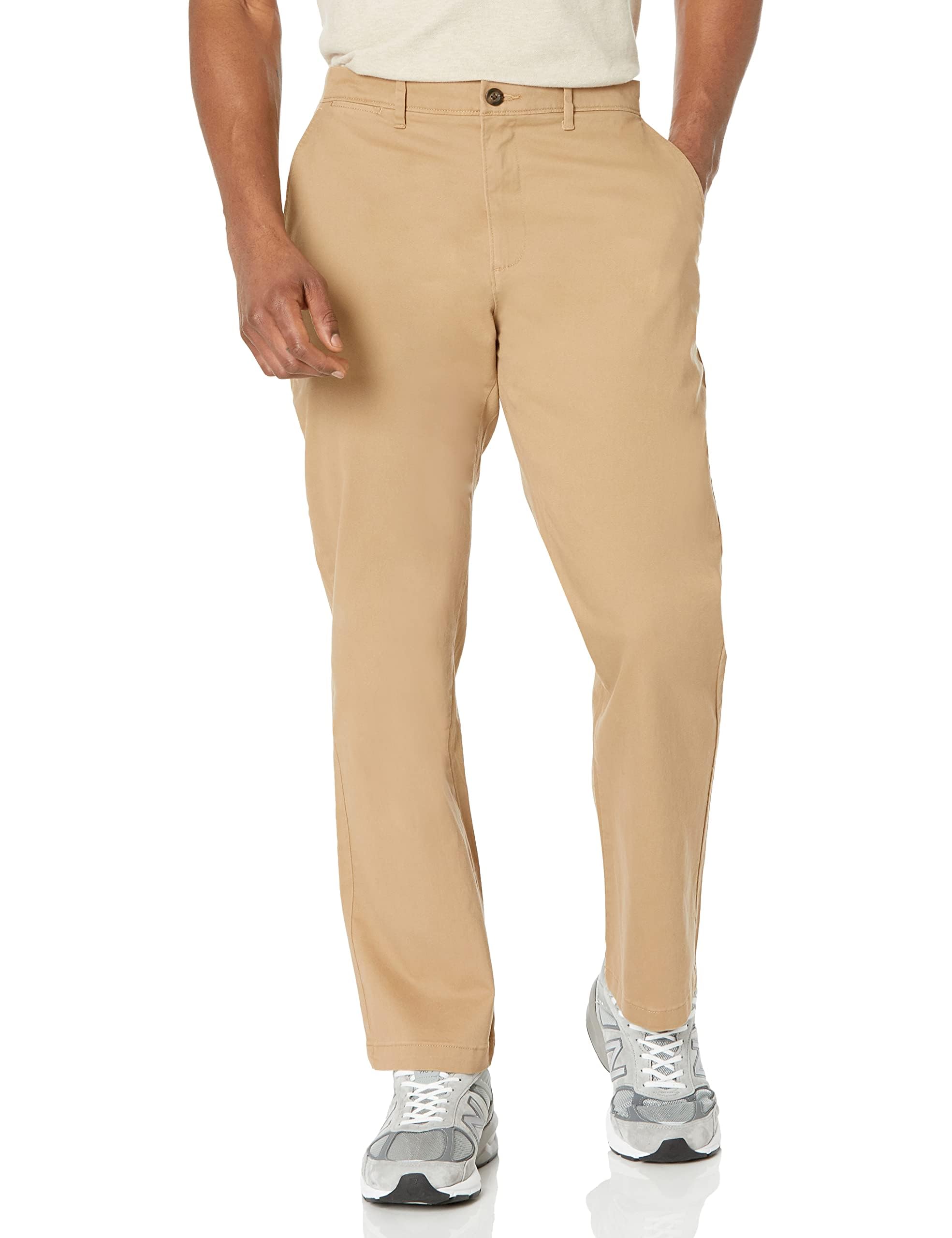 Amazon Essentials Men's Classic-Fit Casual Stretch Chino Trousers, Mushroom Brown, 36W / 30L