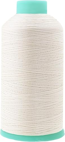 Miniatura 111 de Mandala Crafts Hilos de coser resistentes de nailon consolidado, hilo para tejer jeans de cuero, hilos de tapicería marina al aire libre, Beige