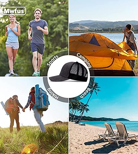 Miniatura 7 de Mwfus Gorra de camionero en blanco, gorras de béisbol a presión, gorras de malla ajustables para hombres y mujeres