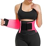 VENUZOR Waist Trainer Belt for Women - Waist Cincher Trimmer - Slimming Body Shaper Belt - Sport Girdle Belt (UP Graded) (Z1-FL Pink, Small)