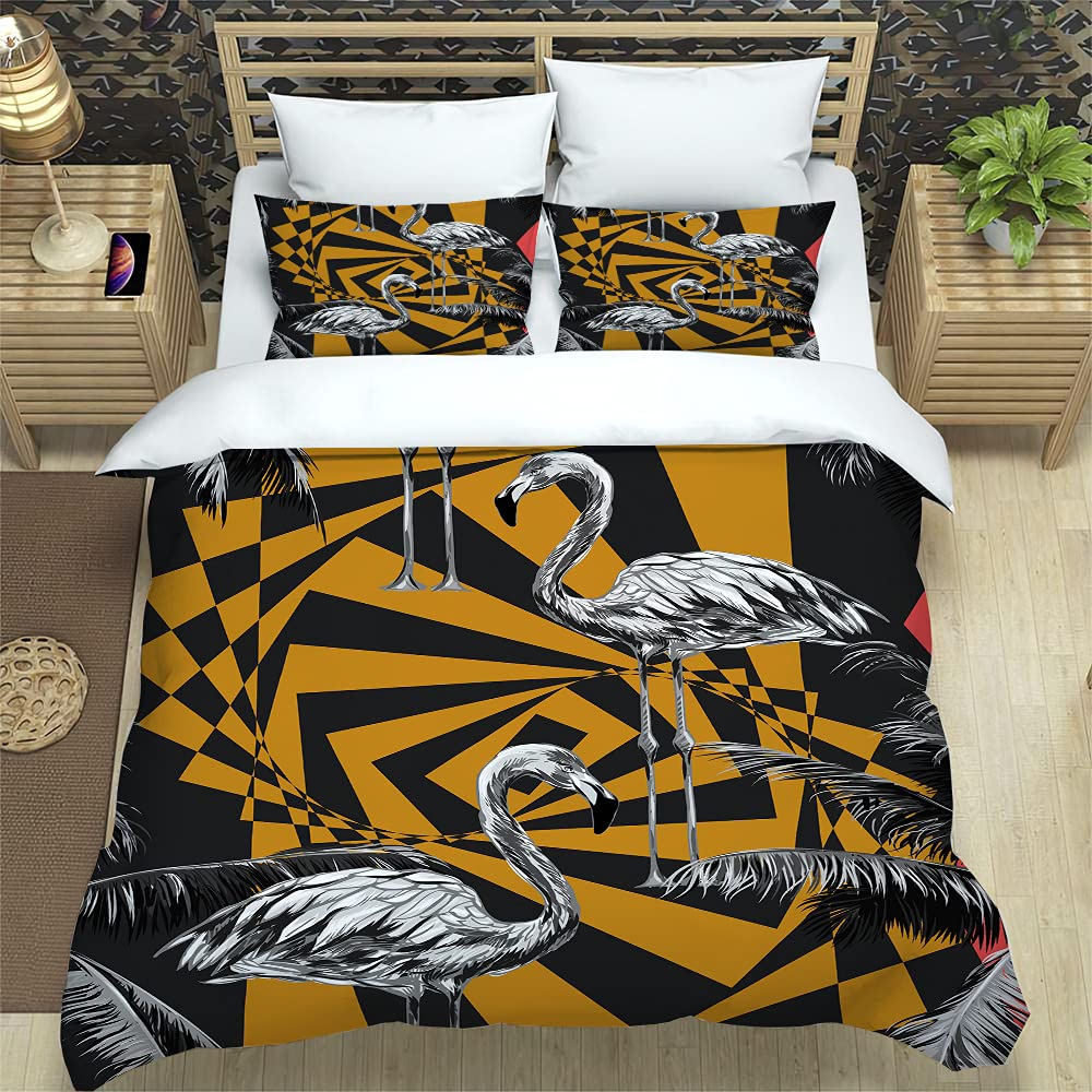 Parure de lit l'oiseau orange réveillez votre chambre avec cette housse 240x260