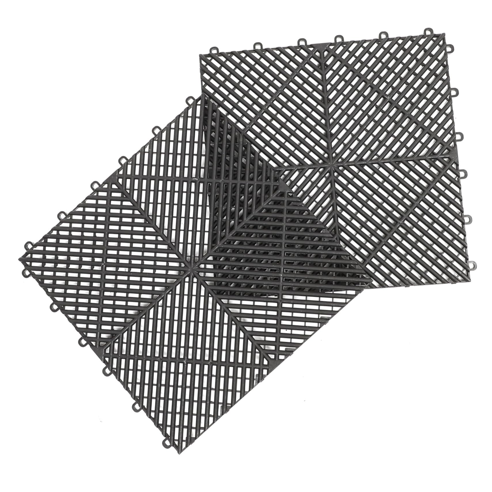 NAMOARLY 2pcs Interlocking Drainage Mats Shower Pool Non-Slip Floor Tiles Car Wash Drainage Mat