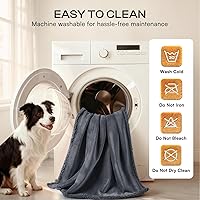 Vista 47 de Cobija impermeable para mascotas, a prueba de líquidos y orina, para sofá, cama, sillón, reversible, vellón, forro polar, protector de muebles