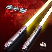 Vista 13 de Sable de luz 2 en 1 con mango de aleación de duelo, 15 colores RGB con 4 modos, 6 efectos de sonido, sable de luz desmontable recargable por USB, 15