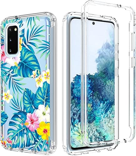 Miniatura 6 de Funda para Galaxy S20 5G de 6.2 pulgadas (no compatible con S20 FE), para Samsung S20 Clear Case, TPU 360 cuerpo completo a prueba de golpes híbrido