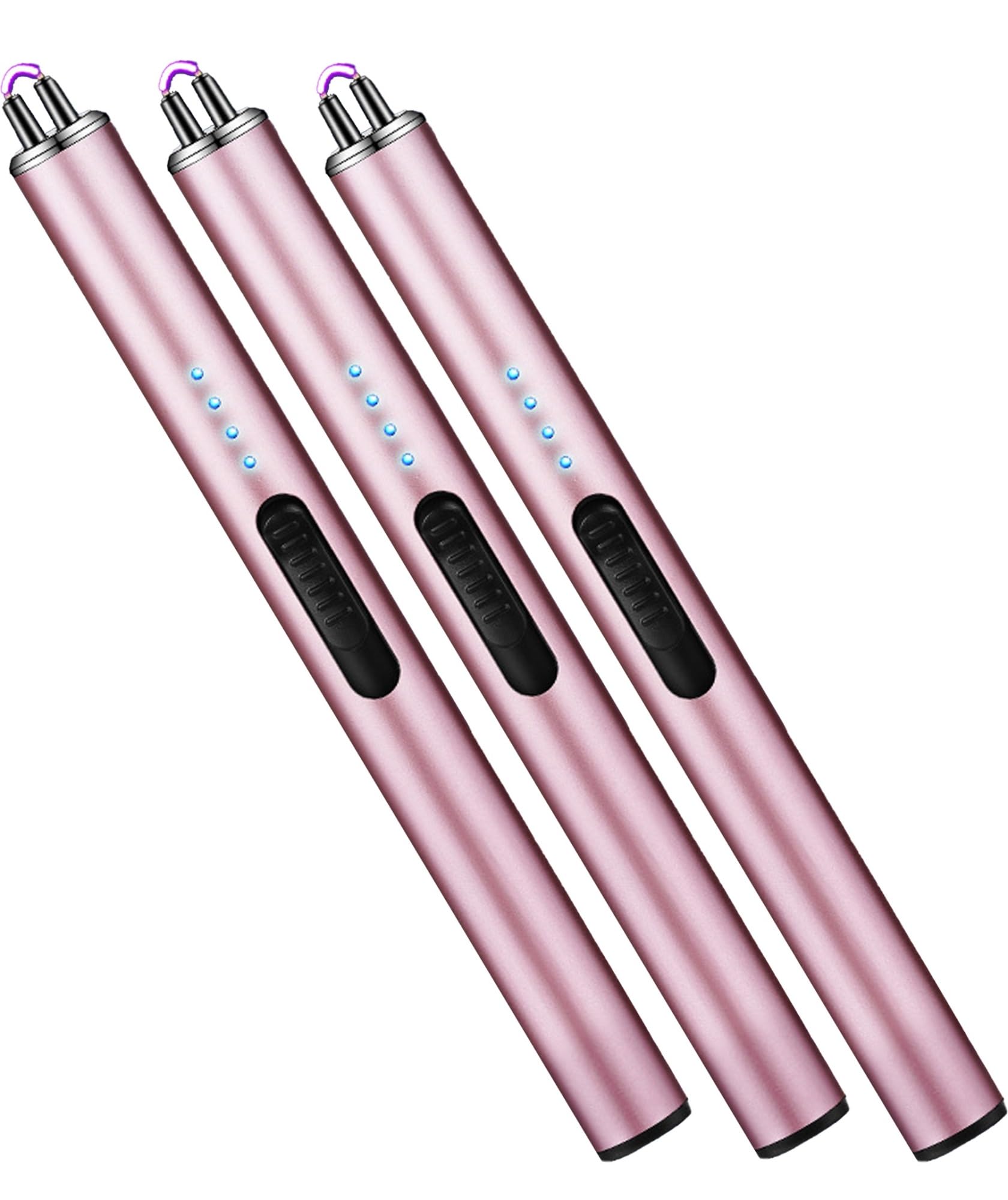 Briquet Arc Electrique Coupe-Vent Rechargeable sans Flamme USB avec Câble de Charge Rapide et Verrouillage de Sécurité pour Bougie et Usage Extérieur