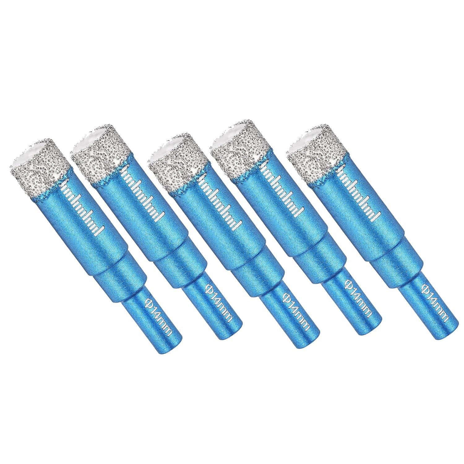 DTGN Diamond Hole Saw 9/16" /14mm - 5 PCS - Good for Precise Working in Porcelain, Tile, Marble, Ceramic - Dry Diamond Drill Bit