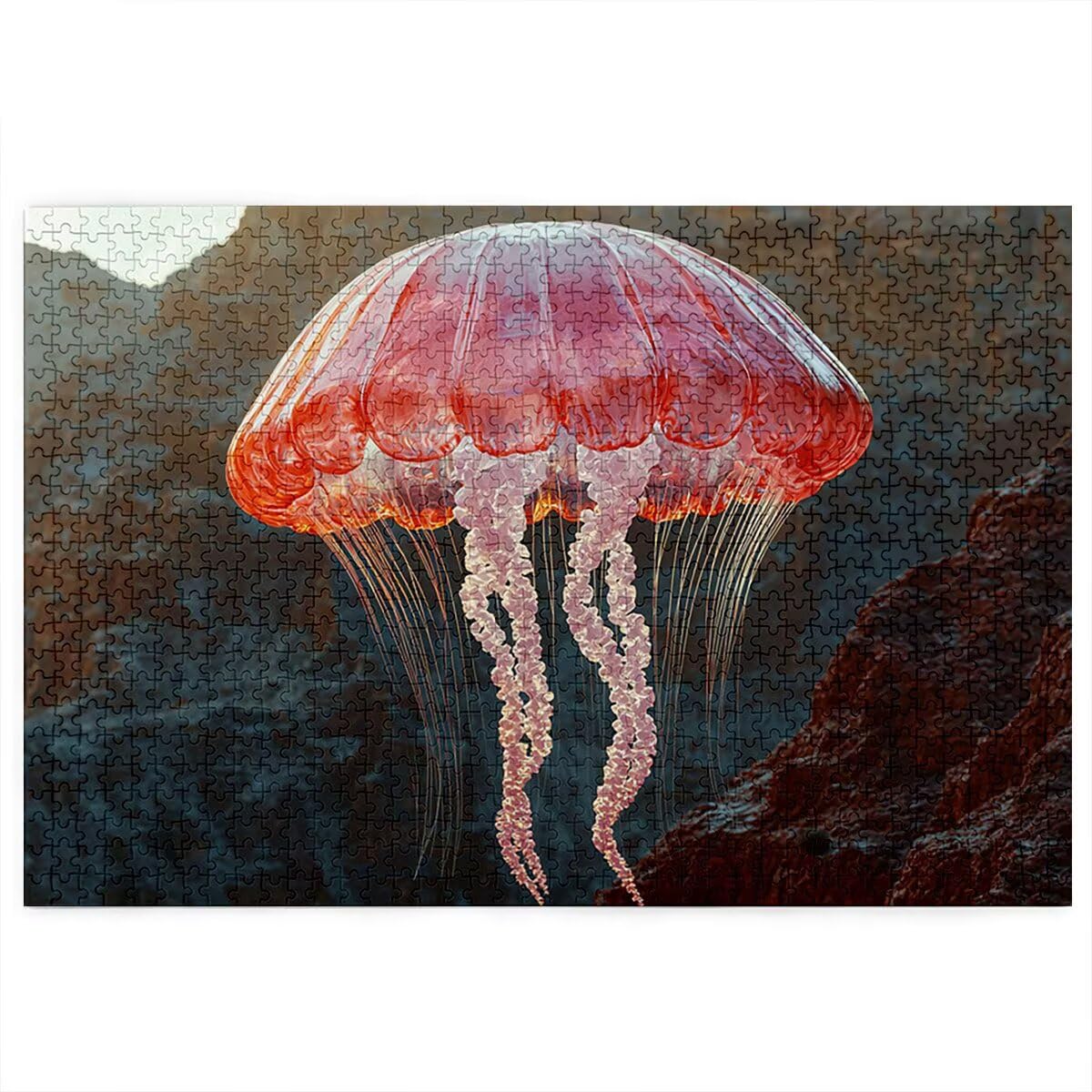 Puzzle 5000 sztuk Meduza dla dorosłych, abstrakcyjne drewniane puzzle dla dorosłych, trudne drewniane łamigłówki, rodzinne gry edukacyjne, łamigłówki z pudełkiem na prezenty dekoracje do domu, prezent