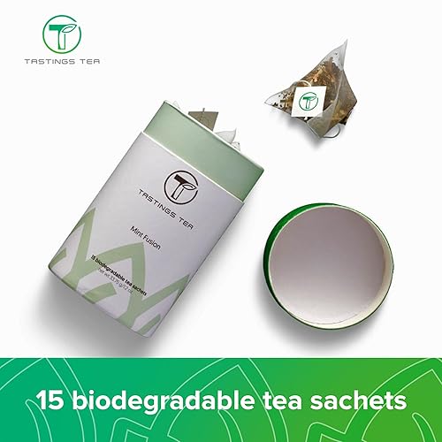 Vista 42 de Tastings Tea Té orgánico inglés para el desayuno, 3.5 oz. Mezcla de té negro natural de hojas sueltas con sabor Assam y Nilgiri Certificado