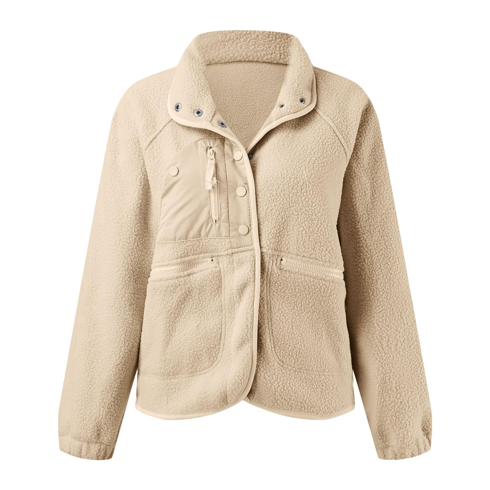 Generisch Chaqueta de forro polar con cremallera, suave, cálida, con cremallera completa, para deportes al aire libre y ocio.