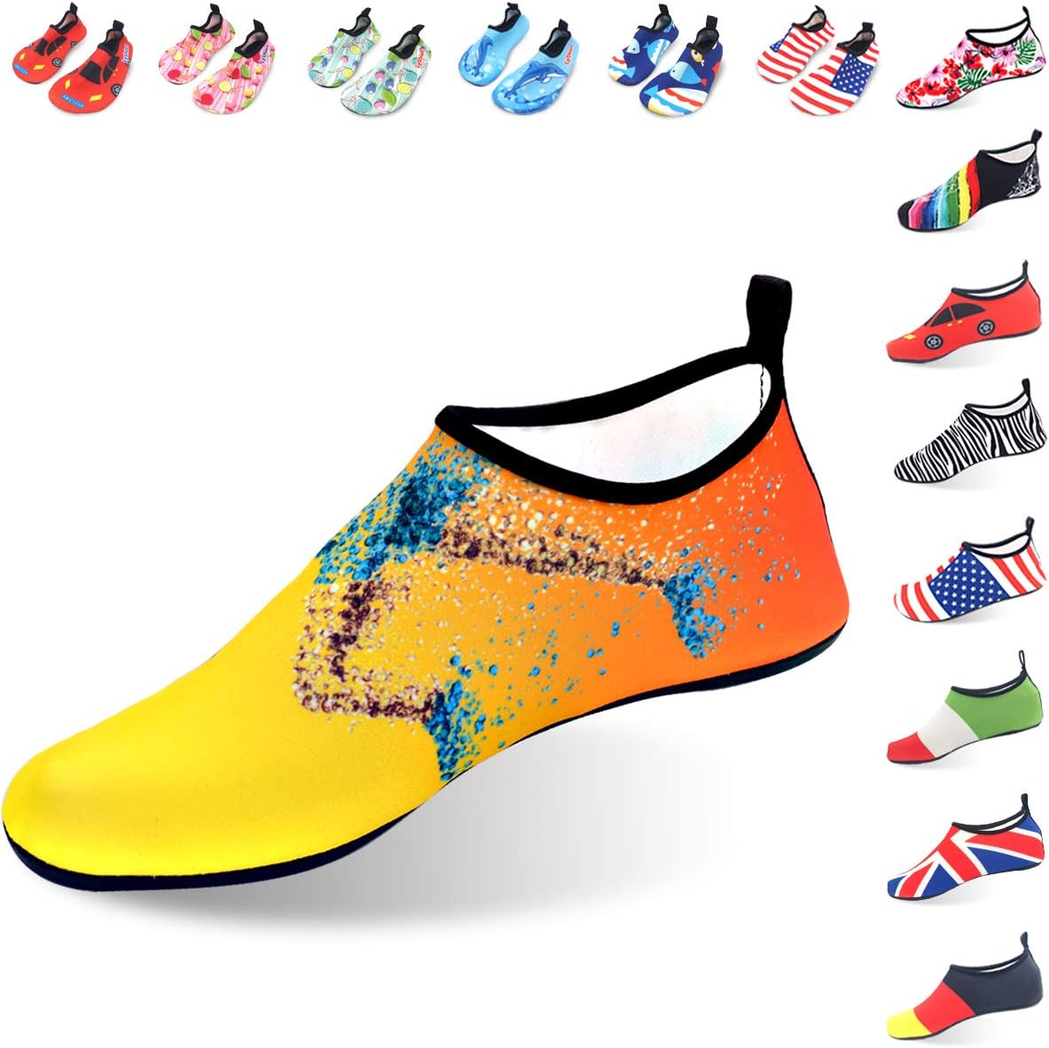 LYSHION Water Shoes Barefoot Quick-Dry Ultra-Light Breathable Aqua Socks for Beach Yoga Swimming Exercise Unisex