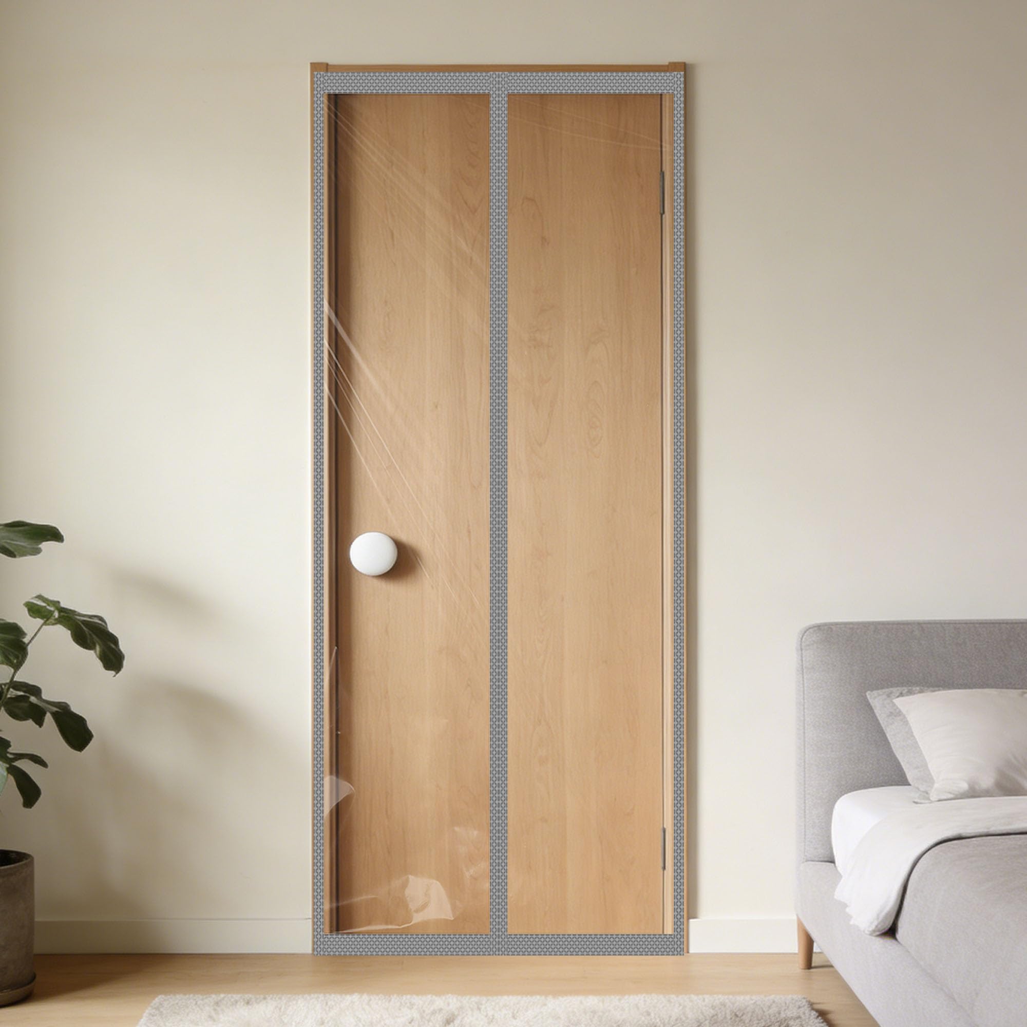 Rideau de porte isolant froid en EVA thermique transparent 77x211 pour chambre