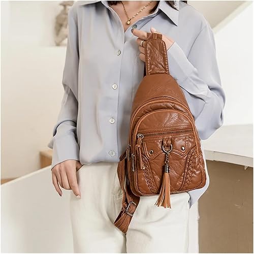 Miniatura 3 de Bolsos de pecho para mujer, bolso de hombro vintage para mujer, bolso de hombro retro para teléfono móvil, bandolera clásica