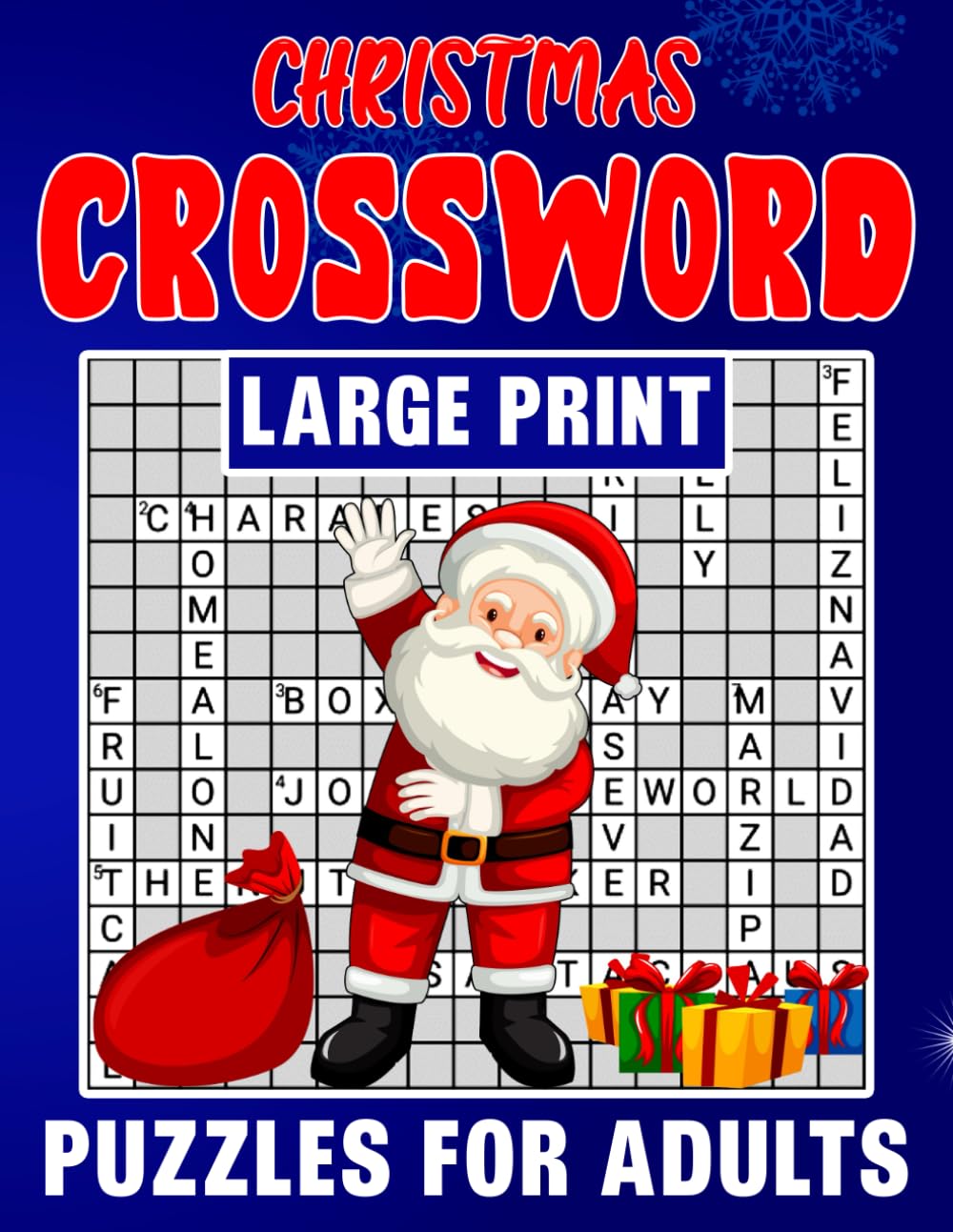 Christmas Large Print Crossword Puzzles For Adults: Stay Sharp and Have Fun with a Variety of Exciting Brain Puzzles