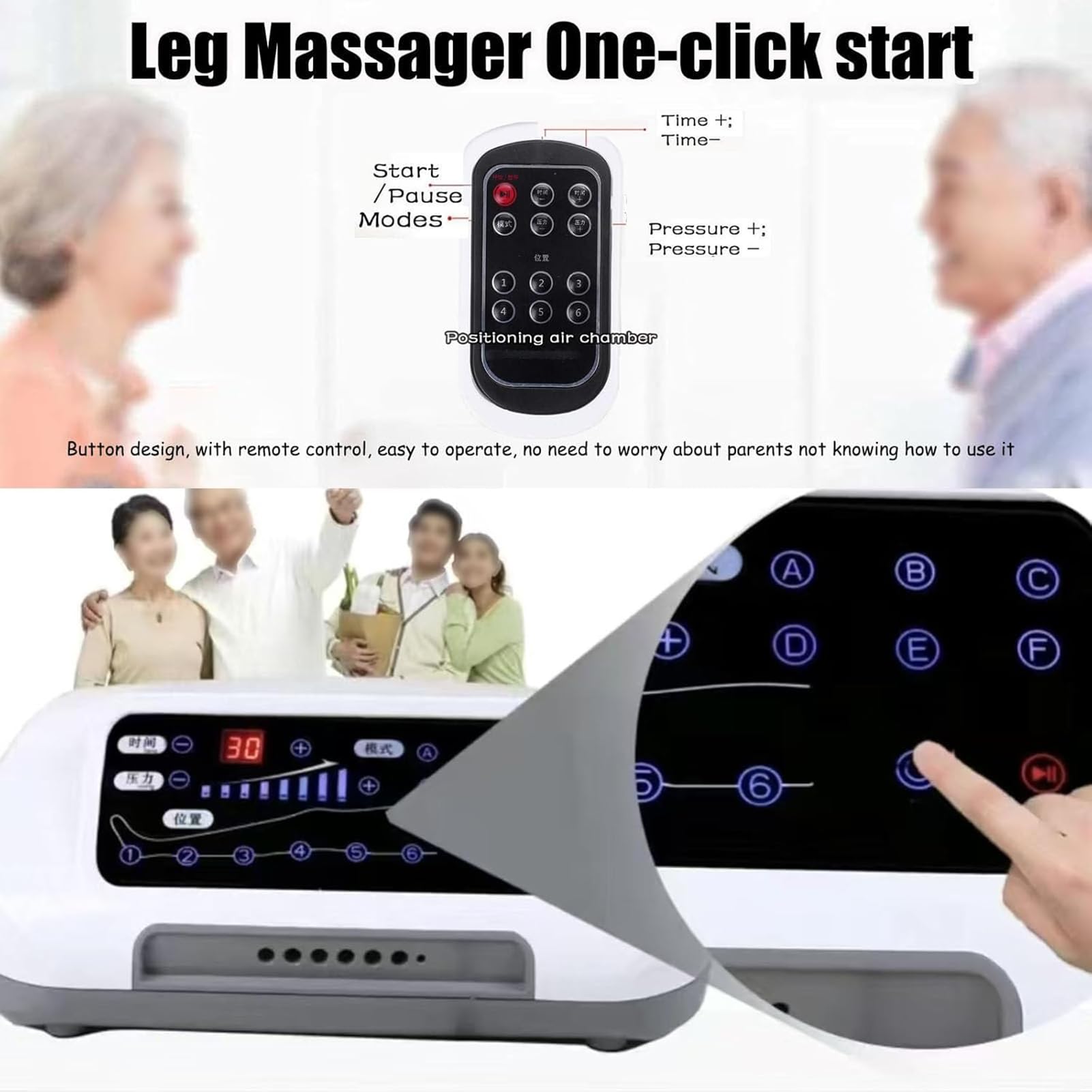 Botas Presoterapia Piernas, Masajeador De Pies Y Piernas con Compresión Aire para Casa, Equipo Completo De Presoterapia para Casa Accesorios Brazos Pierna Cintura