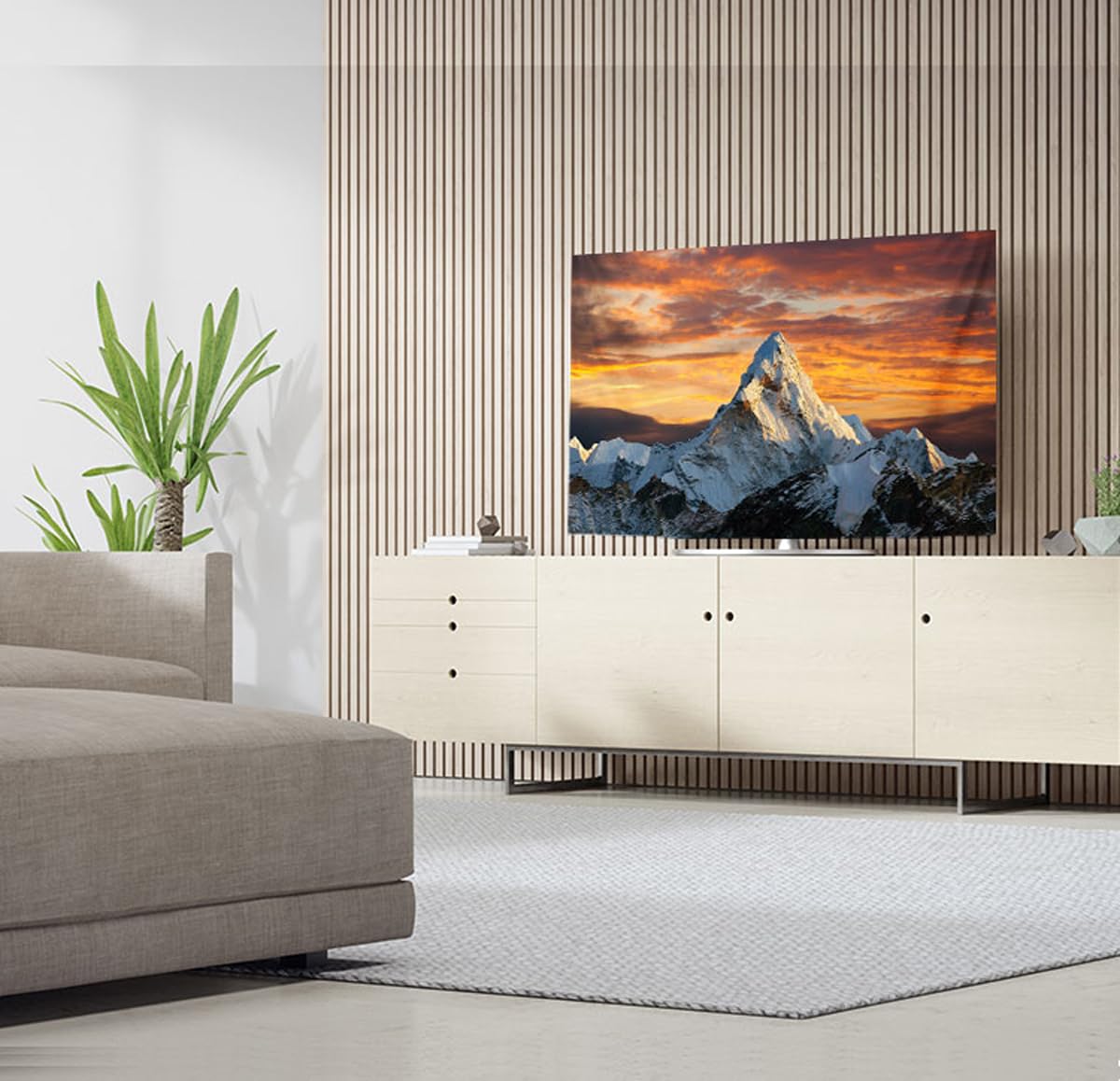 Universele tv-hoes voor binnen,32-85 inch groene planten tv-hoes doek moderne kunst aan de muur gemonteerde stofdichte tv-schermbeschermer stofdichte hoes voor lcd led plasma-tv decor (kleur: kleur Universele tv-hoes voor binnen,32-85 inch groene planten tv-hoes doek moderne kunst aan de muur gemonteerde stofdichte tv-schermbeschermer stofdichte hoes voor lcd led plasma-tv decor (kleur: kleur