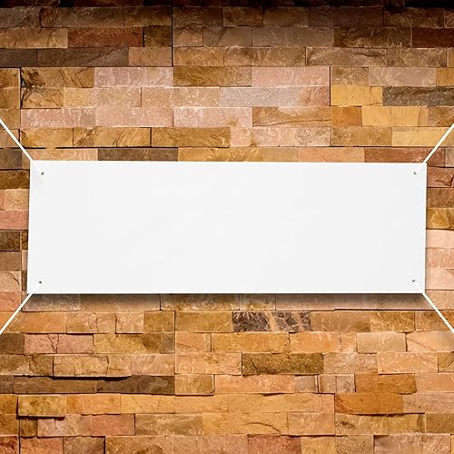 Large Banners Upgrade 300D Polyester Oxford Cloth Sublimation Banner with Hanging Rope Easy Hang Signs DIY Banner Signs for Wedding Birthday Parties Indoor Outdoor for Business Office (2 x 6 feet)