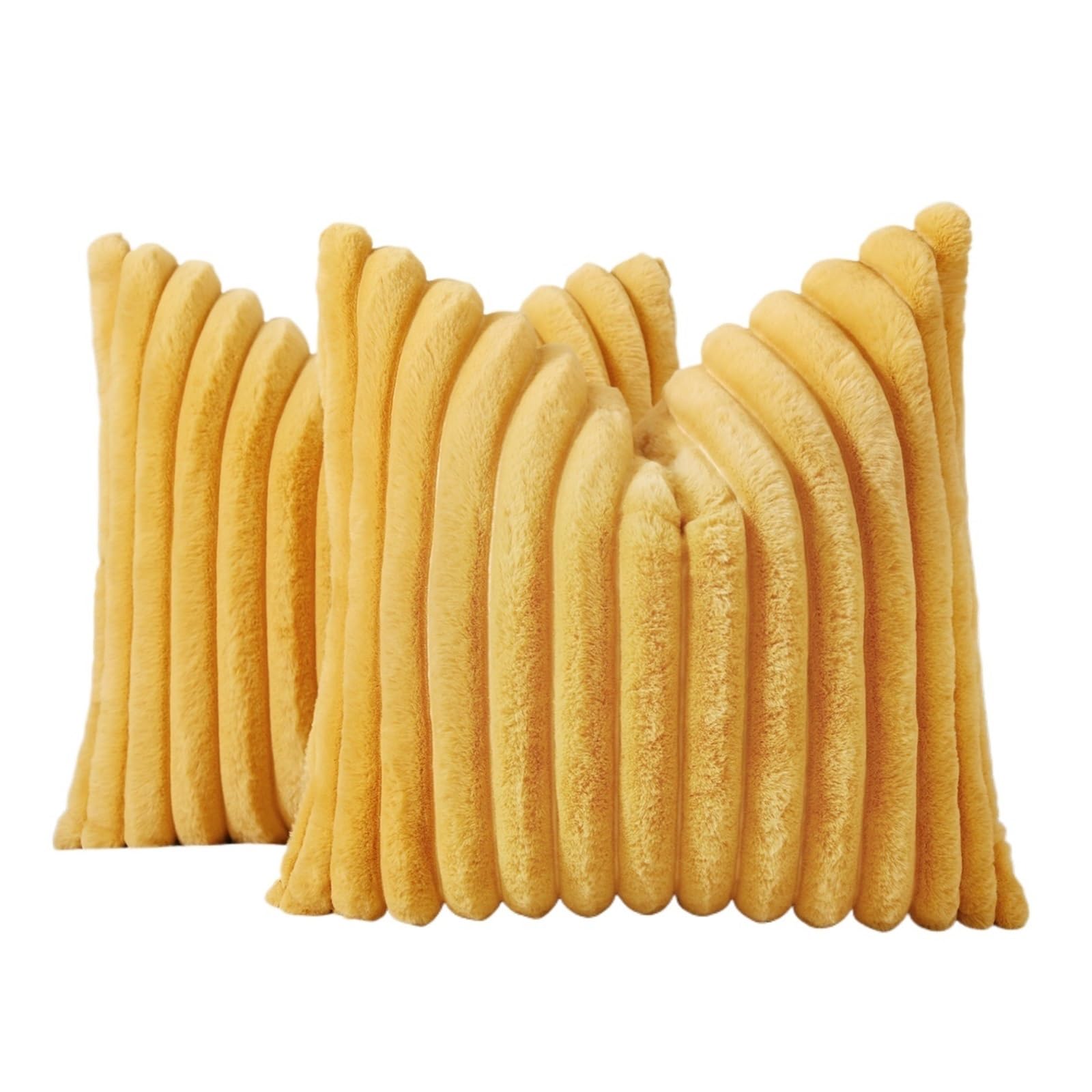 Housses d'oreiller en fourrure d'hiver peluche douces lit canapé maison NY