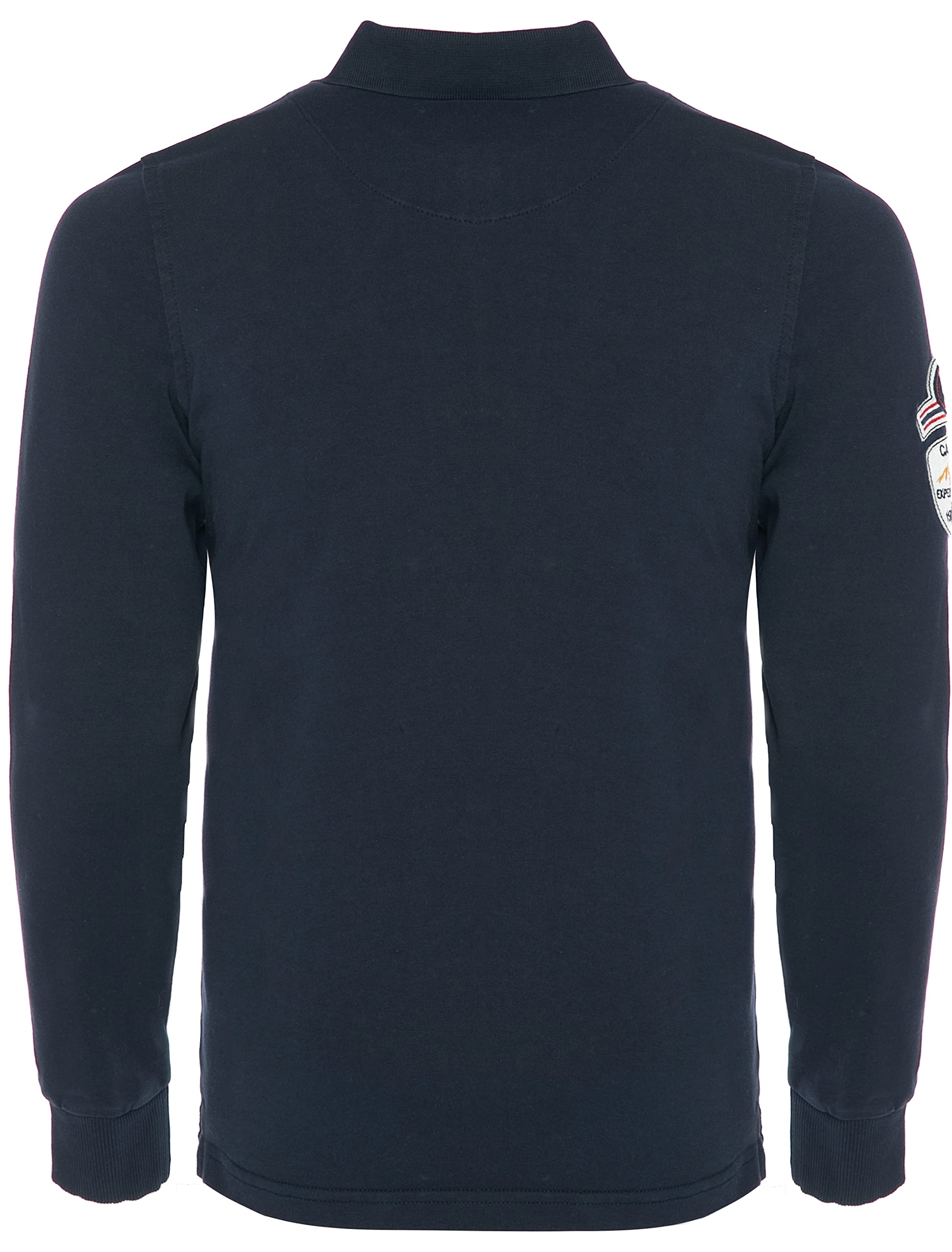 Carisma Polo a maniche lunghe da uomo in cotone • Maglietta a maniche lunghe da uomo con ricamo • Piacevole vestibilità regolare, blu navy