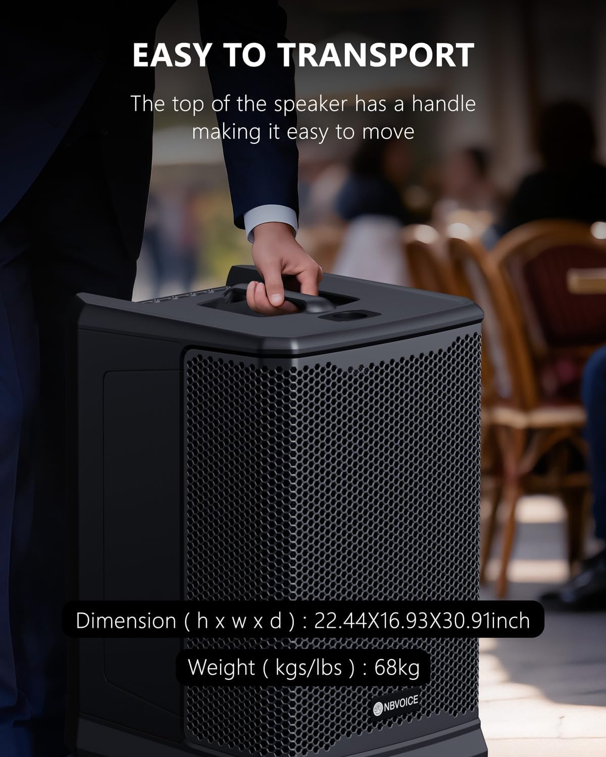 NBVOICE PRX II 2800W Powered PA System – Complete 5-Piece Modular Kit (12" Sub + 4 Top Arrays) | Bluetooth, MP3/USB, Built-in Mixer for DJs & Events