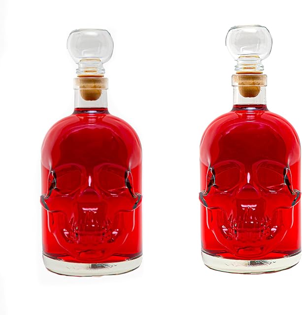 casavetro Clear Cork Stopper Empty Glass Bottles 500 ml - Reusable Refillable Cork Lids - Air-Tight for Sloe Gin Oil Vinegar Beer Wine Cider Soda Vodka and Water (2 x 500 ml)