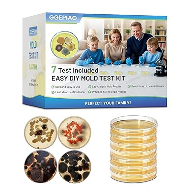 Mold Test Kit for Home, 7 Simple Detection Tests, Test HVAC System, Home Surfaces