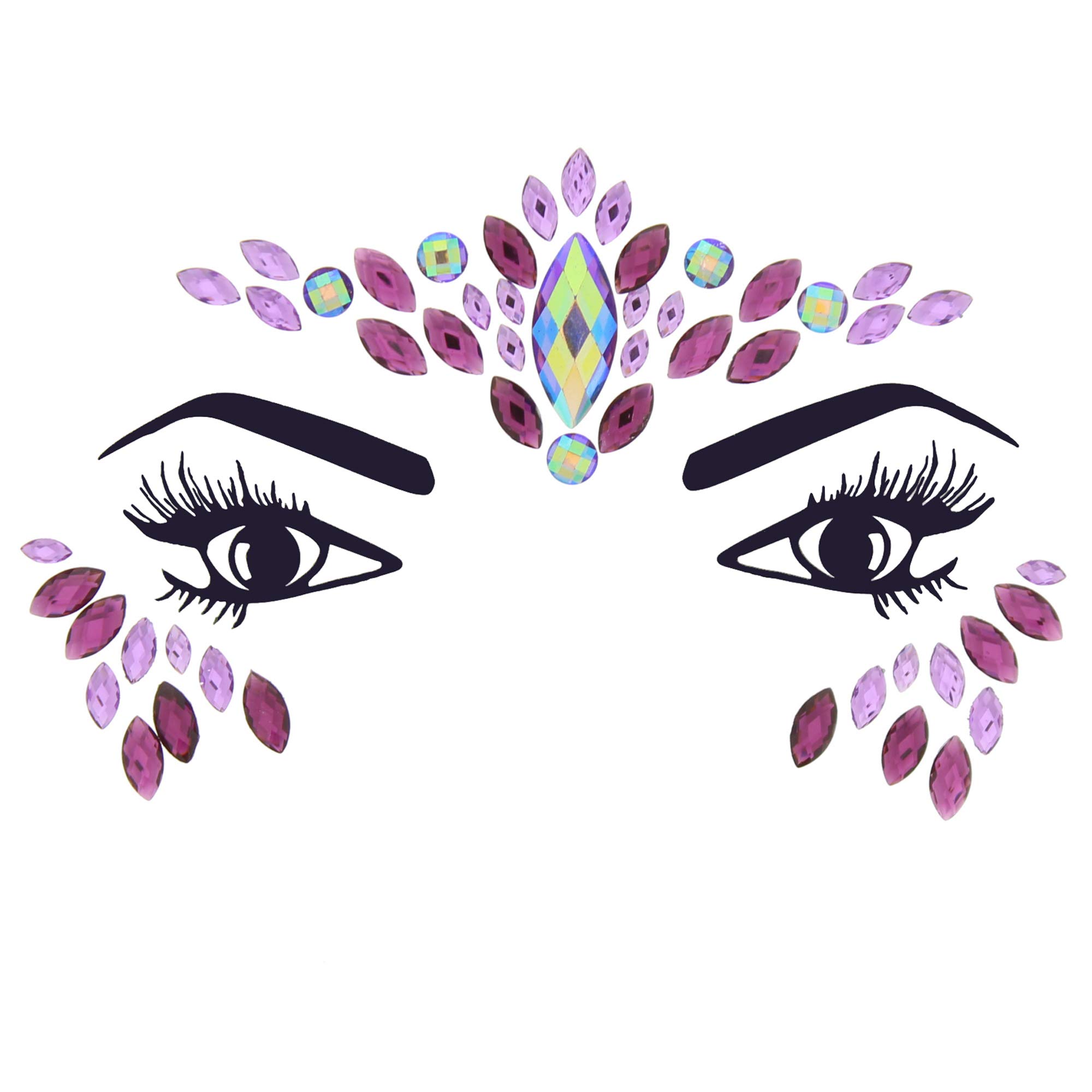 Zac's Alter Ego Crystal Stone Face Gems/Jewels - Summer Festival Body Art Unicorn Mermaid Bindi Rave Bohemian Party