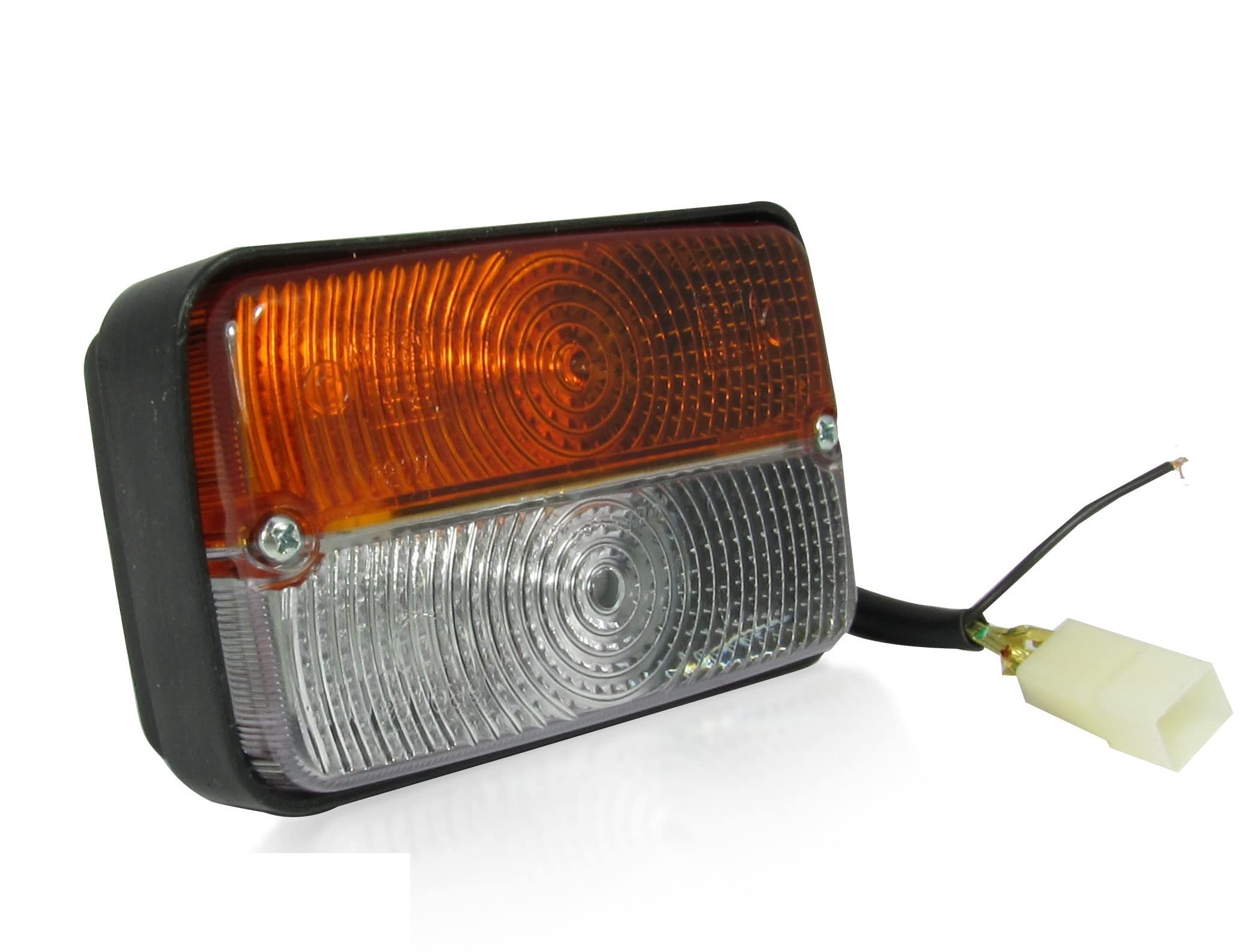 2x Fari Anteriori Fanali Con Indicatore Luce Posizione Direzione-Posizione 120x79 mm Faro Omologato E-Mark - E37 Trattori Macchine Agricole
