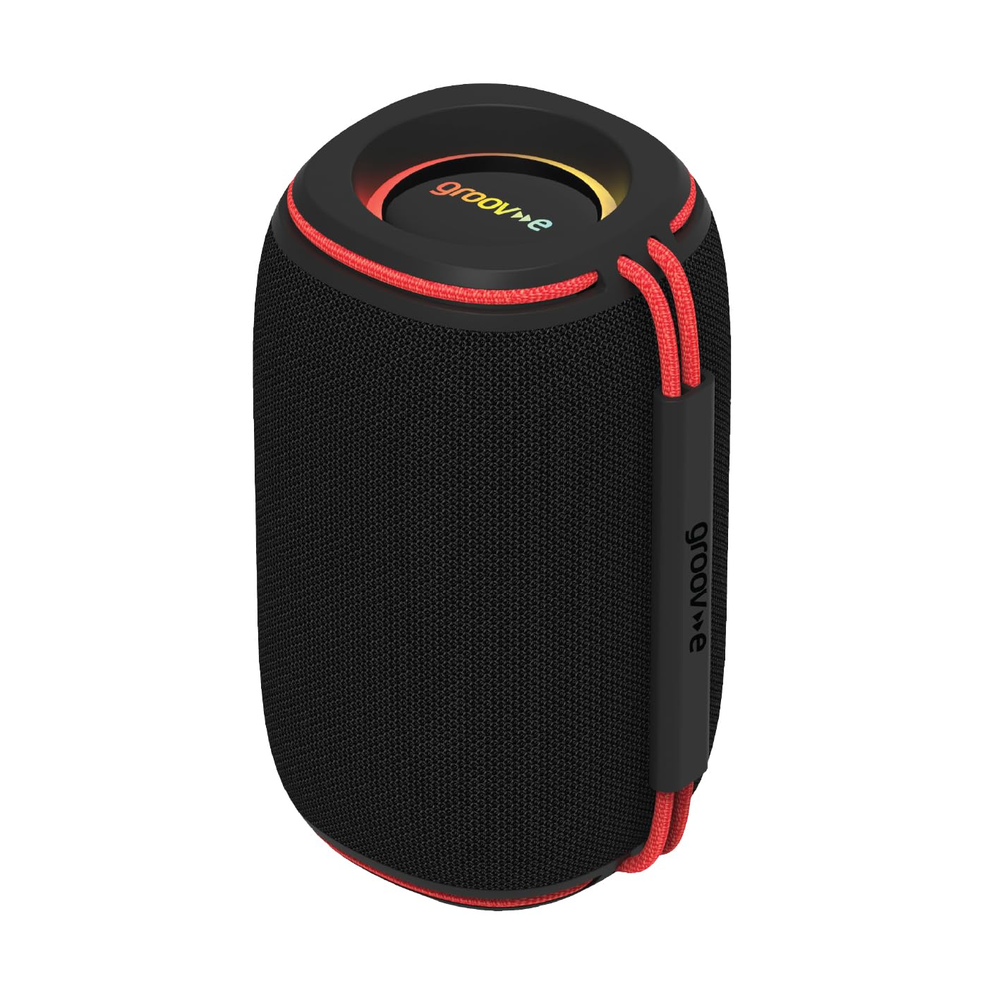 groov e Wave Portable Wireless Bluetooth Speaker 5W - with Carabiner Clip, Built-in Mic and Voice Assistant - Black