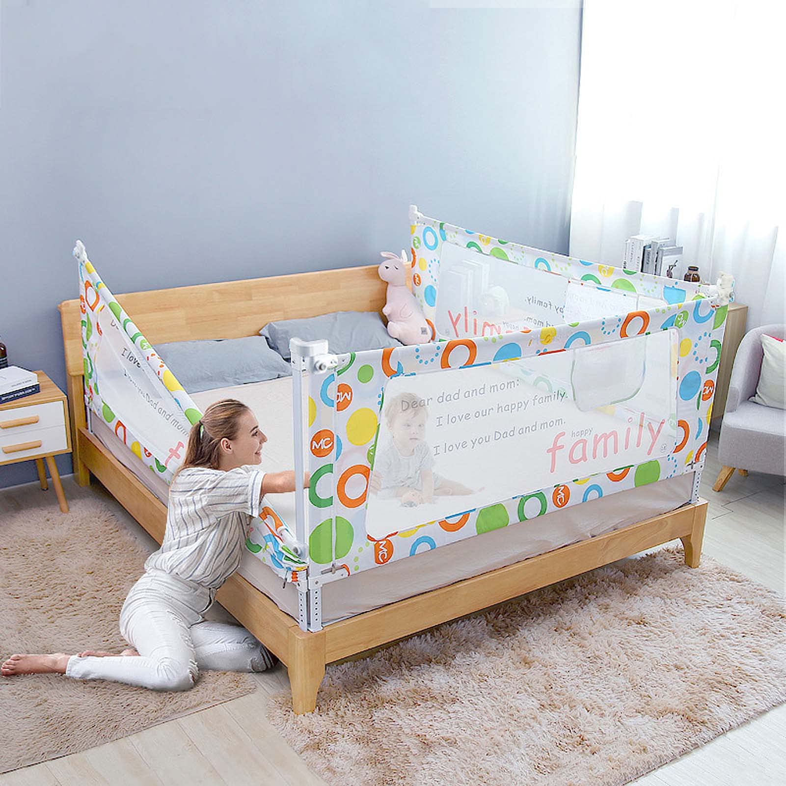 Barandilla de Cama para Cama Extra Larga, barandilla de Cama para Cama, barandilla de Cama de elevación Vertical, barandillas de Cama con Anclaje de Seguridad Reforzado, se Adapta a la Mayor