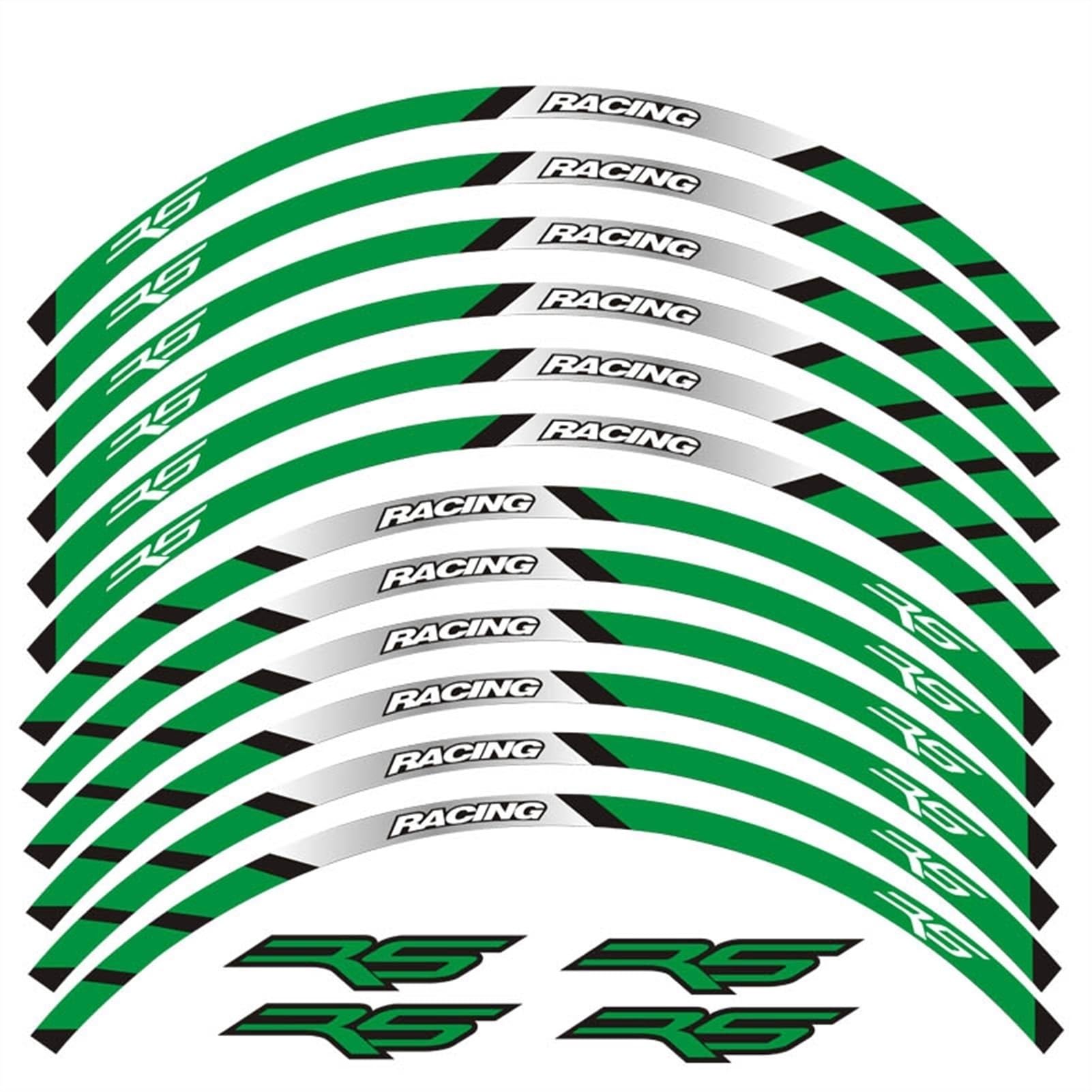 Motorcycle Reflective Decals Wheels Moto Rim Stickers Decoration Styling Sticker for Aprilia RS Rs125 Rs 125 Decorative(Color14)