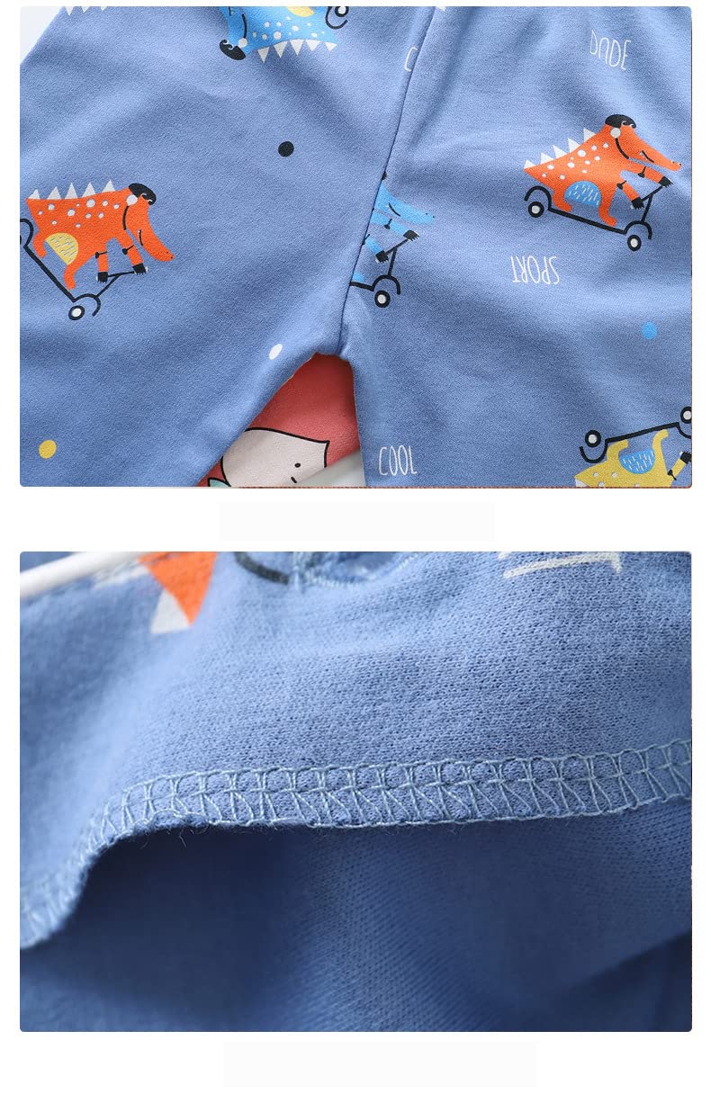 Verve Jelly Conjunto pijamas para niños pequeños, bebés, niñas y niños, pijama manga larga botones hacia abajo, camisa estampado dibujos animados, Top + Pantalones, ropa dormir, trajes