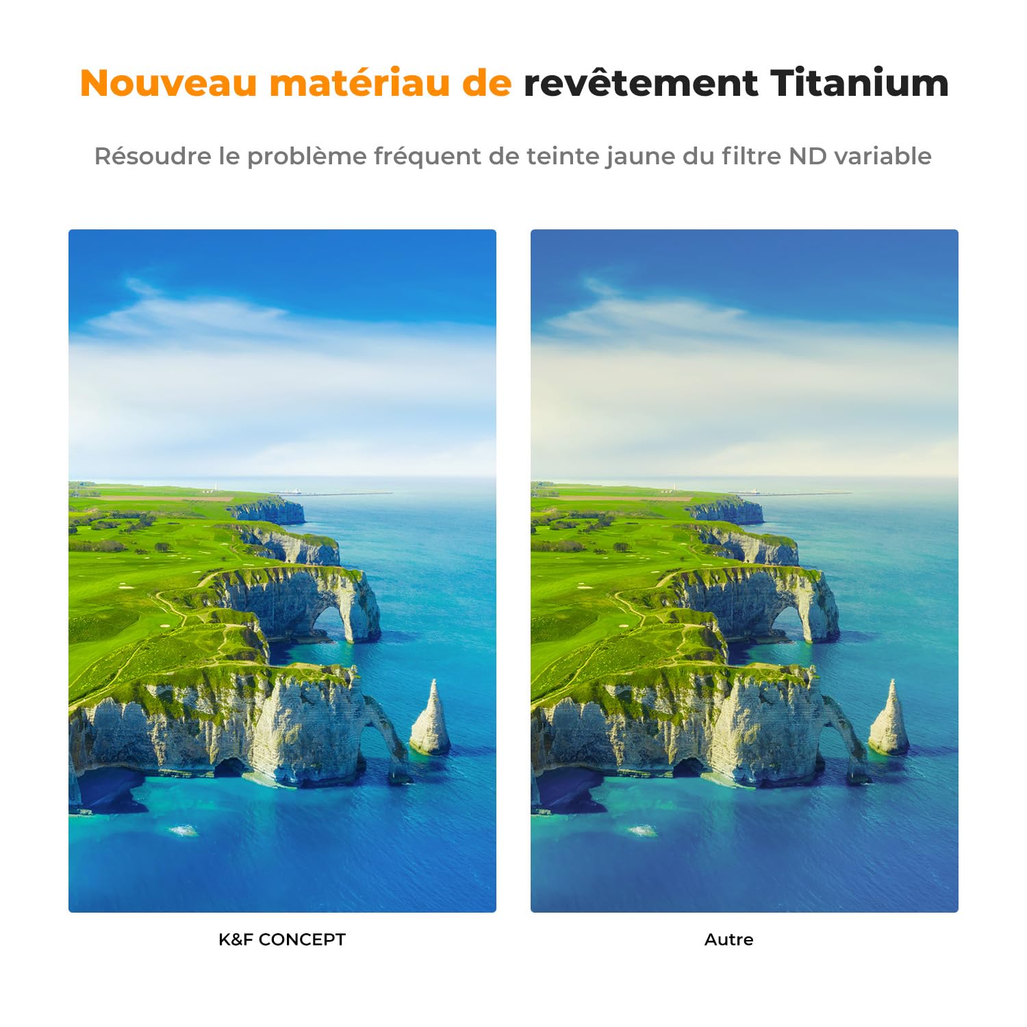 K&F CONCEPT 67 mm Filtre Polarisant CPL ND2-ND32 Variable True Color 2 en 1 pour Objectif Appareil Photo