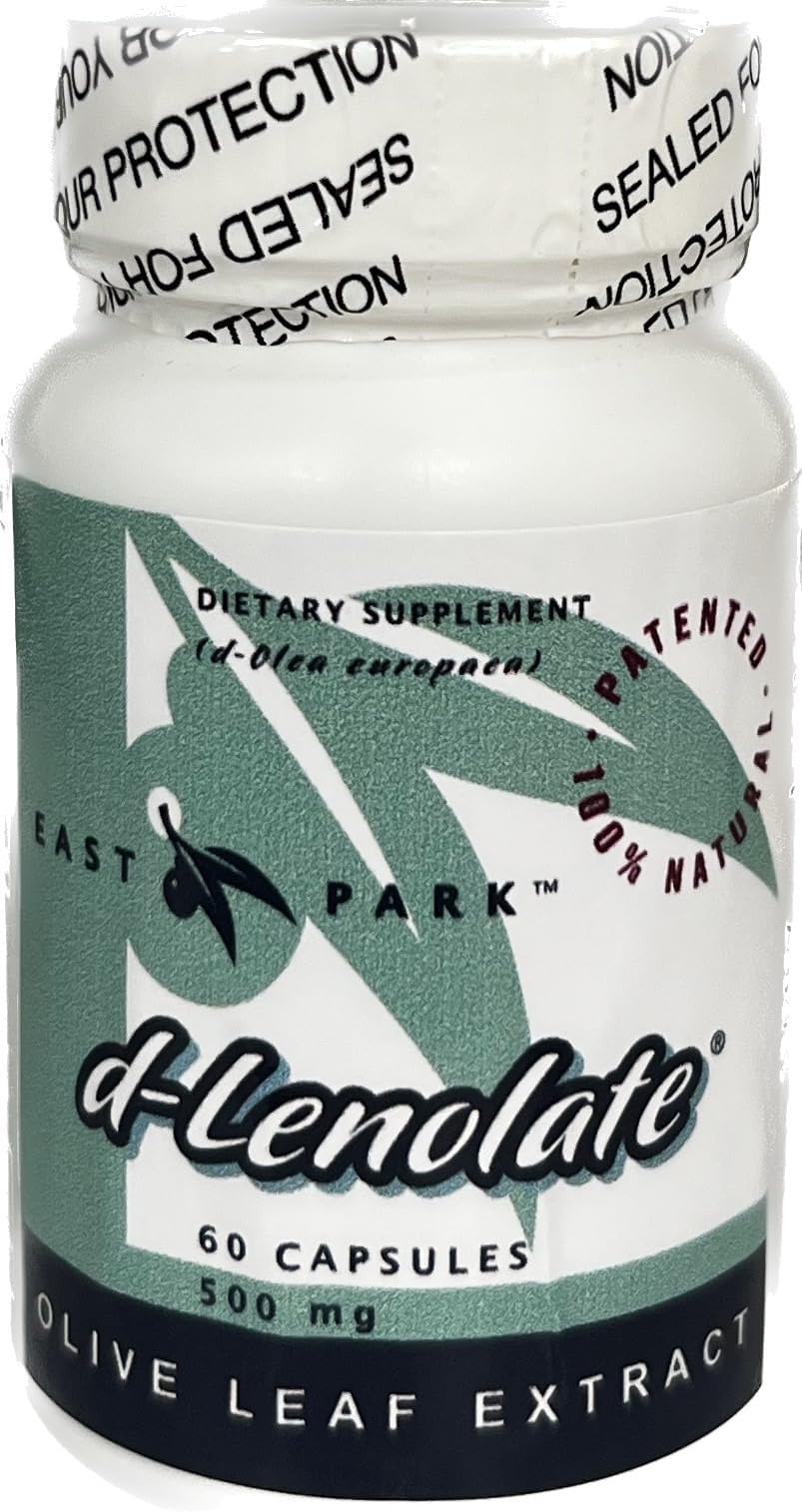- East Park Olive Leaf Extract (OLE) Super Strength d-Lenolate 500mg | 18% or More Oleuropein Immune System Booster | 60 Vegetarian Capsules (Non-GMO)
