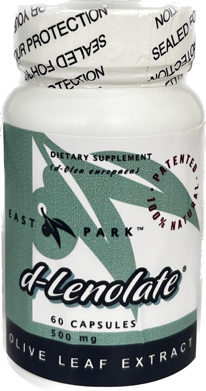 Olive Leaf Extract (OLE) Super Strength d-Lenolate 500mg | 18% or More Oleuropein Immune System Booster | 60 Vegetarian Capsules (Non-GMO)