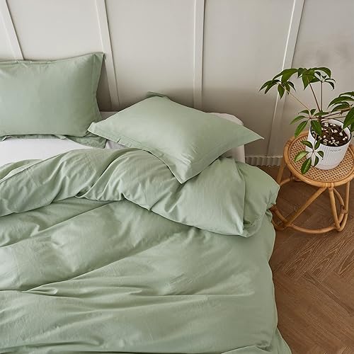 Miniatura 6 de Simple&Opulence Juego de funda de edredón de lino francés, tamaño Queen (88 x 92 pulgadas), 3 piezas (1 funda de edredón, 2 fundas de almohada),