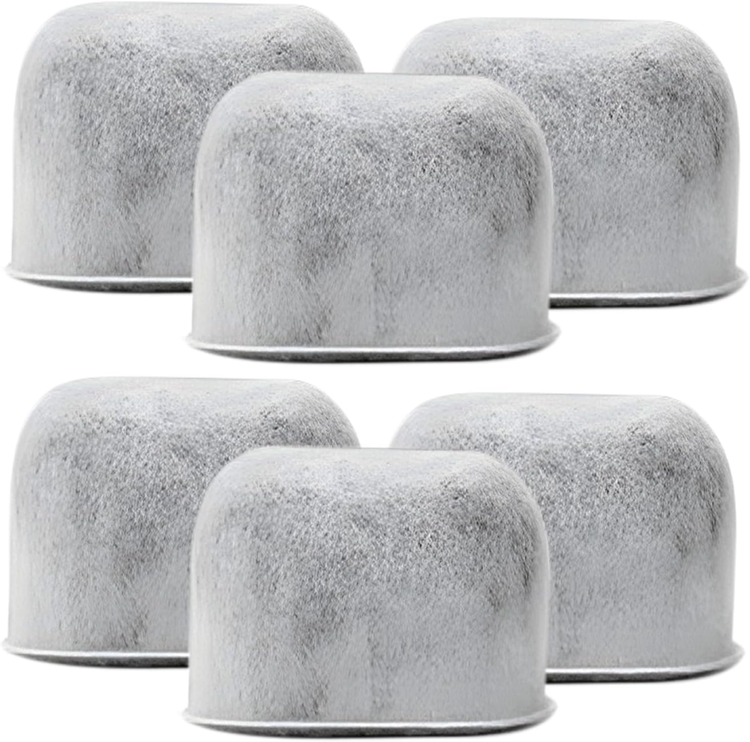 Pack of 6 Replacement Charcoal Water Filters for All Cuisinart And Braun Coffee Machines - Cuisinart and Braun Compatible (NOT KEURIG) Filters Fit Both Newer & Older Models Coffee Makers
