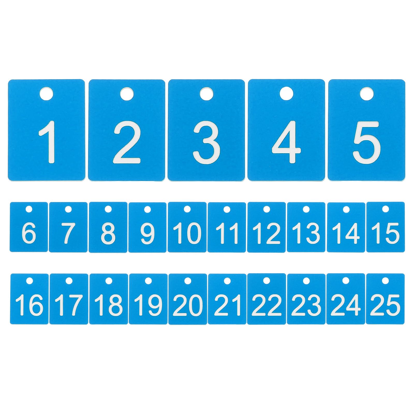 PATIKIL 25PCS Rectangle Number Tags 1-25