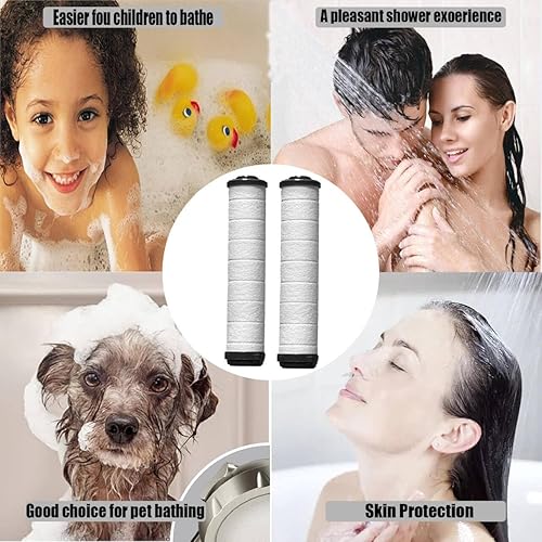 Miniatura 6 de Filtro de ducha para cabezal de ducha de mano, juego de 8 filtros de repuesto de varios pisos para agua dura, elimina el cloro y las sustancias