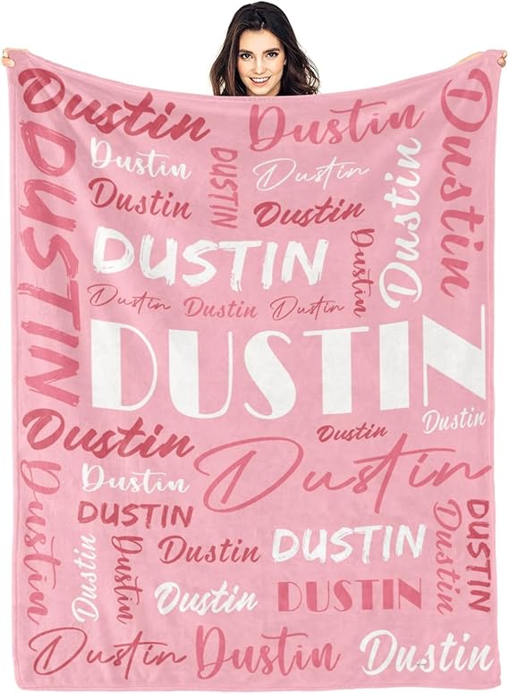 Personalized Blankets for Kids with Names Customized Blankets with Name for Adult Custom Blanket Gift for Birthday Christmas Valentines Day Gift