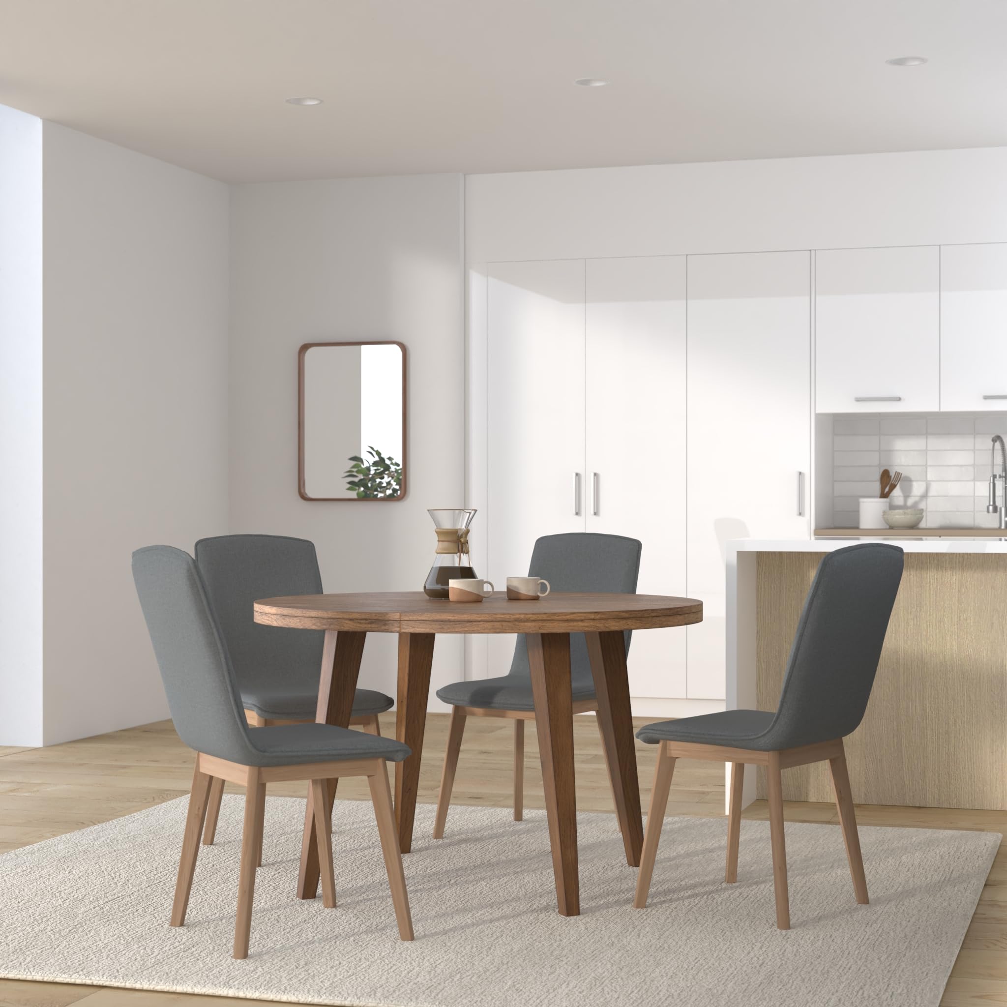 Amazon｜vidaXL ダイニングチェア 6点セット ライトグレー